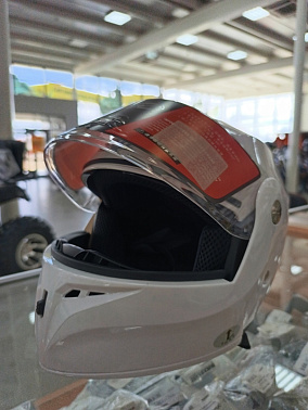 Шлем модуляр HETOSHI X-202 (светополоса,USB-кабель,встр.батарея) цв. Белый р.S  