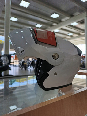 Шлем модуляр HETOSHI X-202 (светополоса,USB-кабель,встр.батарея) цв. Белый р. M