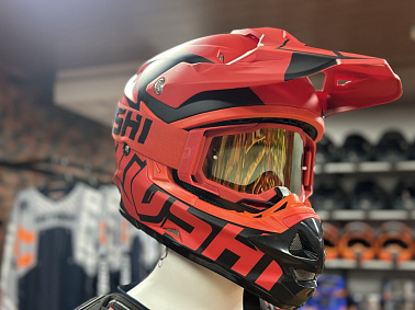 Шлем кроссовый HETOSHI OF836 EXOSS CROSS PRO MX289 цв.Красный с черными вставками Матовый р.XL